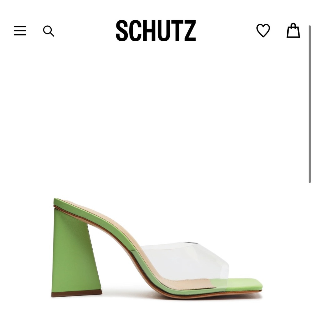 Schutz Lizah Vinyl heel in verde (green) size 5 brand new never worn